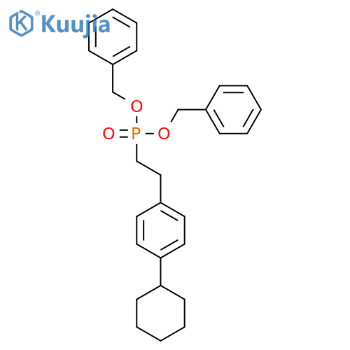 Phosphonic acid, [2-(4-cyclohexylphenyl)ethyl]-, bis(phenylmethyl) ester structure