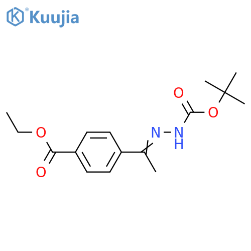 (Z)-Tert-butyl 2-(1-(4-(methoxycarbonyl)phenyl)ethylidene)hydrazinecarboxylate structure