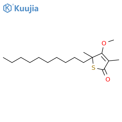 2(5H)-THIOPHENONE, 5-DECYL-4-METHOXY-3,5-DIMETHYL- structure