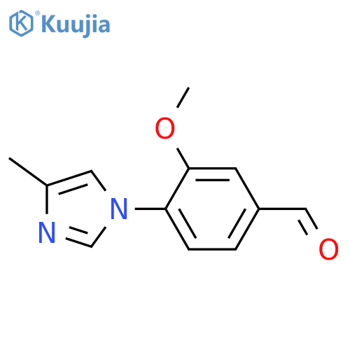 3-Methoxy-4-(4-methyl-1H-imidazol-1-yl)benzaldehyde structure