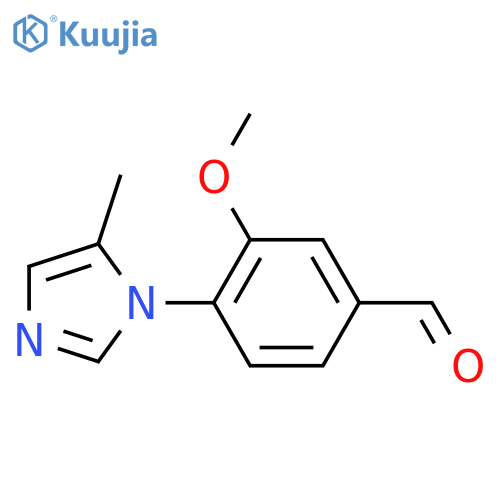 3-methoxy-4-(5-methyl-1H-imidazol-1-yl)-Benzaldehyde structure