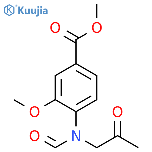 methyl 4-[formyl-(2-oxopropyl)amino]-3-methoxybenzoate structure