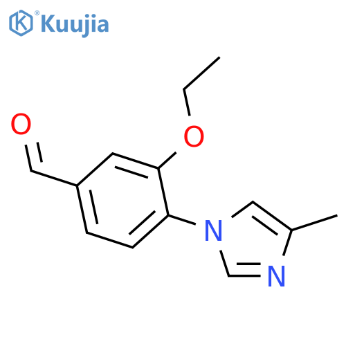 Benzaldehyde, 3-ethoxy-4-(4-methyl-1H-imidazol-1-yl)- structure