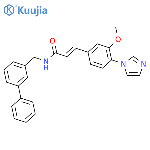 2-Propenamide,N-([1,1'-biphenyl]-3-ylmethyl)-3-[4-(1H-imidazol-1-yl)-3-methoxyphenyl]-,(2E)- structure