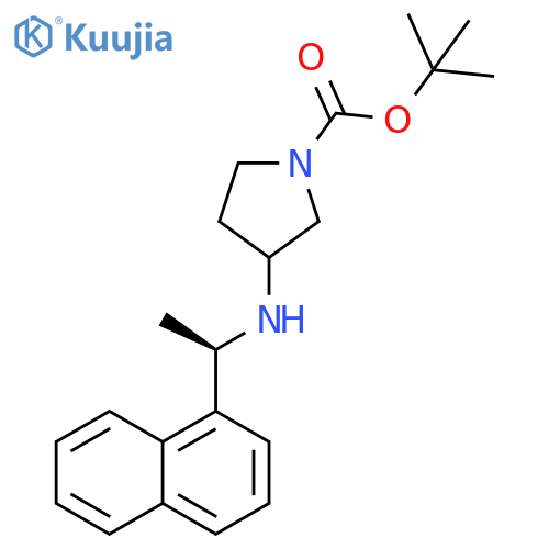 1-Pyrrolidinecarboxylic acid, 3-[[(1R)-1-(1-naphthalenyl)ethyl]amino]-, 1,1-dimethylethyl ester structure
