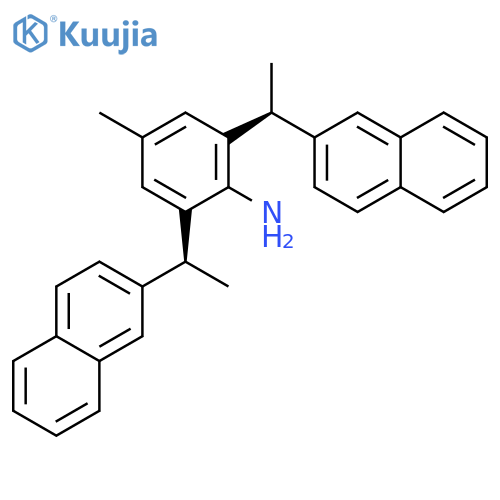 BENZENAMINE, 4-METHYL-2,6-BIS[(1S)-1-(2-NAPHTHALENYL)ETHYL]- structure