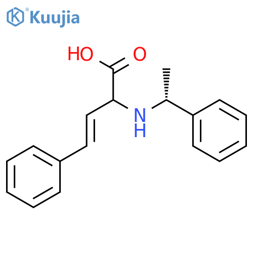 3-Butenoic acid, 4-phenyl-2-[[(1R)-1-phenylethyl]amino]- structure