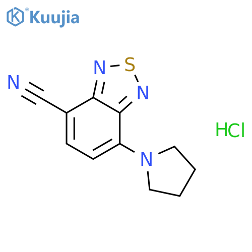 2,1,3-Benzothiadiazole-4-carbonitrile, 7-(1-pyrrolidinyl)-, hydrochloride structure