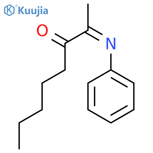 3-Octanone, 2-(phenylimino)- structure