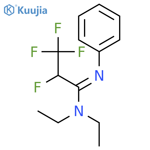 PROPANIMIDAMIDE, N,N-DIETHYL-2,3,3,3-TETRAFLUORO-N'-PHENYL- structure