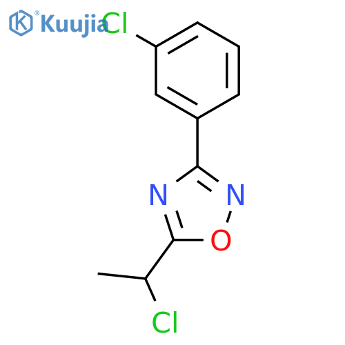 5-(1-chloroethyl)-3-(3-chlorophenyl)-1,2,4-oxadiazole structure