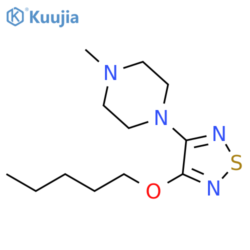 Piperazine, 1-methyl-4-[4-(pentyloxy)-1,2,5-thiadiazol-3-yl]- structure