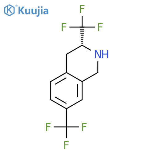 ISOQUINOLINE, 1,2,3,4-TETRAHYDRO-3,7-BIS(TRIFLUOROMETHYL)-, (3R)- structure