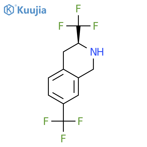 Isoquinoline, 1,2,3,4-tetrahydro-3,7-bis(trifluoromethyl)-, (3S)- structure