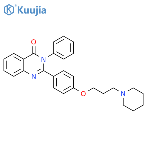 4(3H)-Quinazolinone, 3-phenyl-2-[4-[3-(1-piperidinyl)propoxy]phenyl]- structure