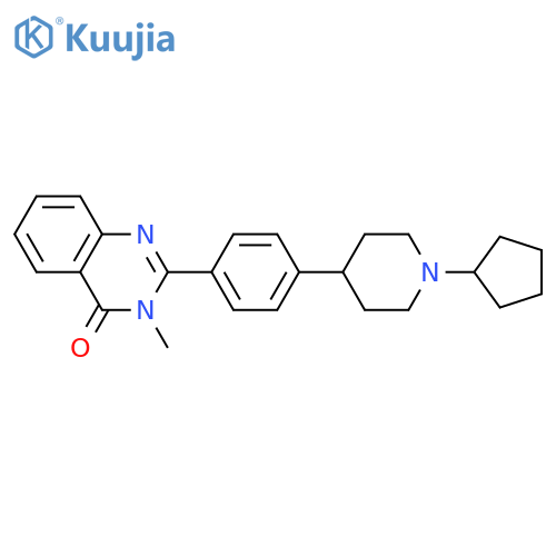 4(3H)-QUINAZOLINONE, 2-[4-(1-CYCLOPENTYL-4-PIPERIDINYL)PHENYL]-3-METHYL- structure