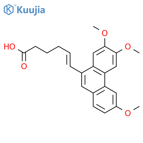 5-Hexenoic acid, 6-(3,6,7-trimethoxy-9-phenanthrenyl)-, (E)- structure