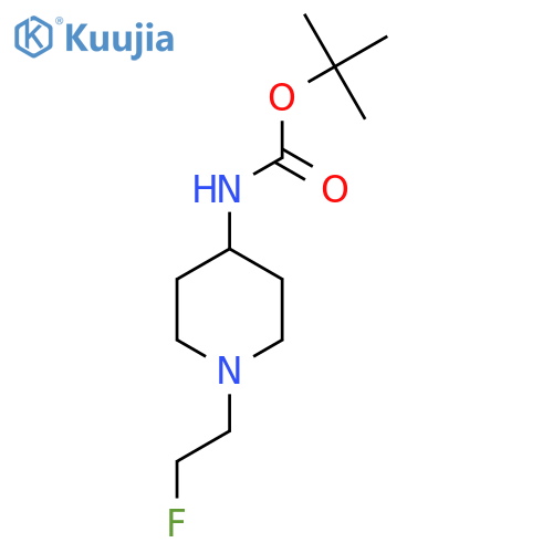 Tert-butyl (1-(2-fluoroethyl)piperidin-4-yl)carbamate structure
