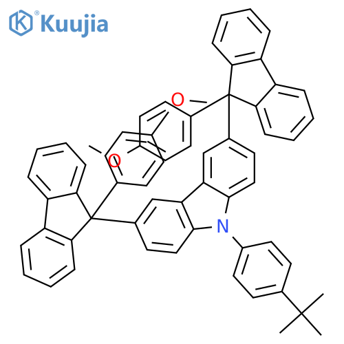 9-4-(1,1-Dimethylethyl)phenyl-3,6-bis9-(4-methoxyphenyl)-9H-fluoren-9-yl-9H-carbazole structure