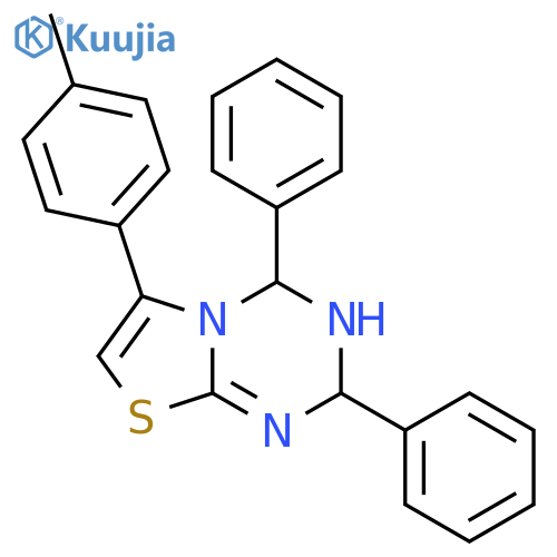 2H-Thiazolo[3,2-a]-1,3,5-triazine, 3,4-dihydro-6-(4-methylphenyl)-2,4-diphenyl- structure