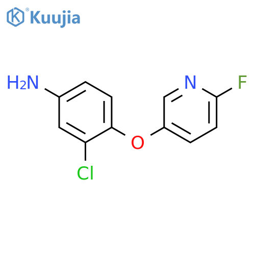 Benzenamine, 3-chloro-4-[(6-fluoro-3-pyridinyl)oxy]- structure