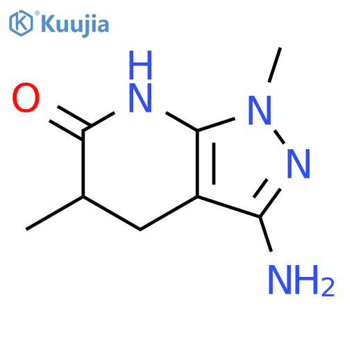 3-amino-1,5-dimethyl-1H,4H,5H,6H,7H-pyrazolo3,4-bpyridin-6-one structure