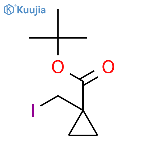 CYCLOPROPANECARBOXYLIC ACID, 1-(IODOMETHYL)-, 1,1-DIMETHYLETHYL ESTER structure