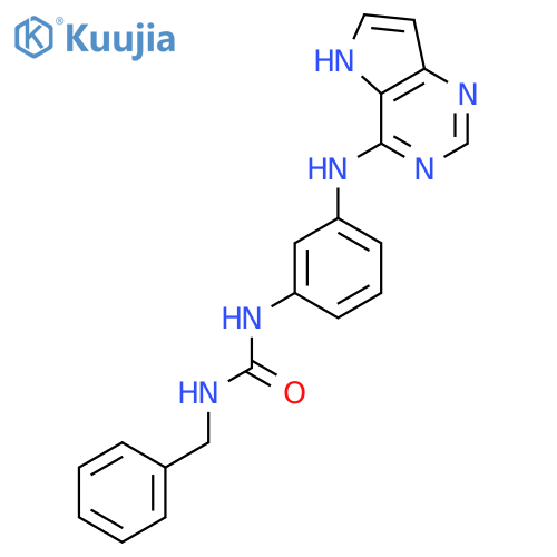 Urea,N-(phenylmethyl)-N'-[3-(5H-pyrrolo[3,2-d]pyrimidin-4-ylamino)phenyl]- structure