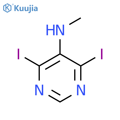 5-Pyrimidinamine, 4,6-diiodo-N-methyl- structure