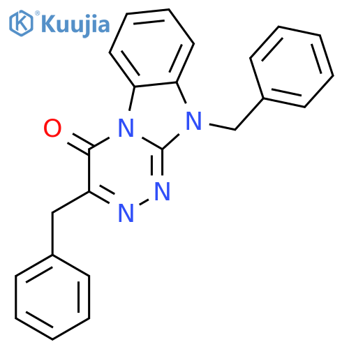 [1,2,4]TRIAZINO[4,3-A]BENZIMIDAZOL-4(10H)-ONE, 3,10-BIS(PHENYLMETHYL)- structure
