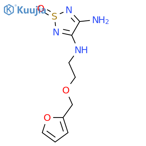 1,2,5-Thiadiazole-3,4-diamine, N-[2-(2-furanylmethoxy)ethyl]-, 1-oxide structure