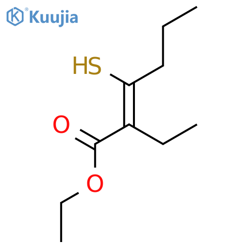 2-Hexenoic acid, 2-ethyl-3-mercapto-, ethyl ester, (2Z)- structure