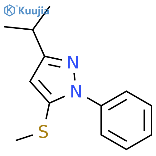 1H-Pyrazole,3-(1-methylethyl)-5-(methylthio)-1-phenyl- structure
