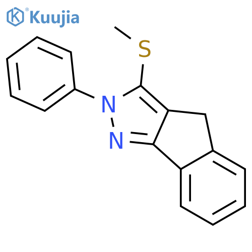 Indeno[1,2-c]pyrazole,2,4-dihydro-3-(methylthio)-2-phenyl- structure