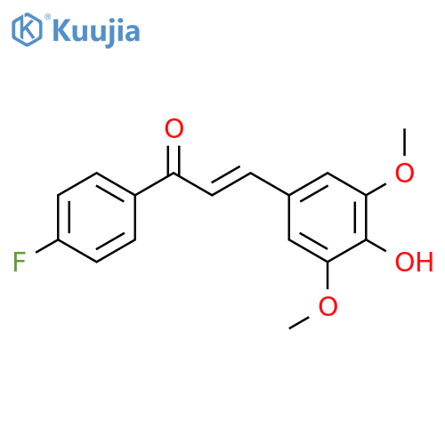 2-PROPEN-1-ONE, 1-(4-FLUOROPHENYL)-3-(4-HYDROXY-3,5-DIMETHOXYPHENYL)- structure