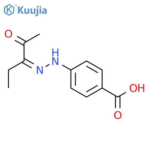 BENZOIC ACID, 4-[(1-ETHYL-2-OXOPROPYLIDENE)HYDRAZINO]- structure