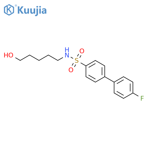 [1,1'-BIPHENYL]-4-SULFONAMIDE, 4'-FLUORO-N-(5-HYDROXYPENTYL)- structure