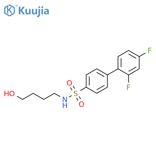 [1,1'-BIPHENYL]-4-SULFONAMIDE, 2',4'-DIFLUORO-N-(4-HYDROXYBUTYL)- structure