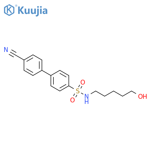 [1,1'-Biphenyl]-4-sulfonamide, 4'-cyano-N-(5-hydroxypentyl)- structure