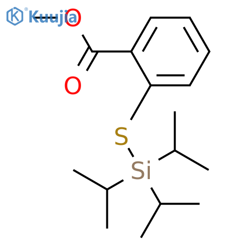 Benzoic acid, 2-[[tris(1-methylethyl)silyl]thio]-, methyl ester structure