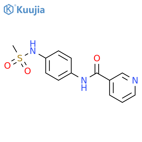 3-Pyridinecarboxamide, N-[4-[(methylsulfonyl)amino]phenyl]- structure