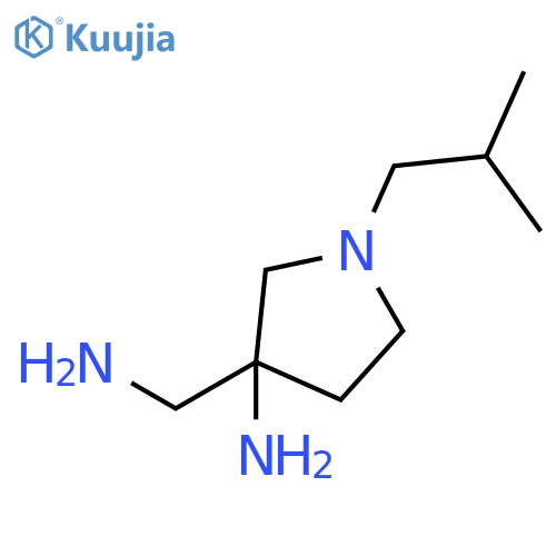 3-PYRROLIDINEMETHANAMINE, 3-AMINO-1-(2-METHYLPROPYL)- structure