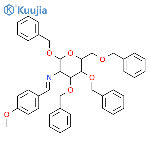 β-D-Glucopyranoside, phenylmethyl 2-deoxy-2-[[(4-methoxyphenyl)methylene]amino]-3,4,6-tris-O-(phenylmethyl)- structure