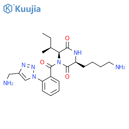 CYCLO[2-[4-(AMINOMETHYL)-1H-1,2,3-TRIAZOL-1-YL]BENZOYL-L-ISOLEUCYL-L-LYSYL] structure