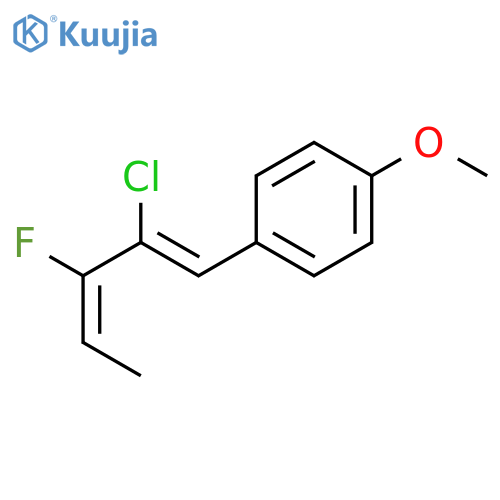 Benzene, 1-[(1Z,3E)-2-chloro-3-fluoro-1,3-pentadienyl]-4-methoxy- structure