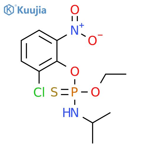 O-(2-chloro-6-nitrophenyl) O-ethyl propan-2-ylphosphoramidothioate structure