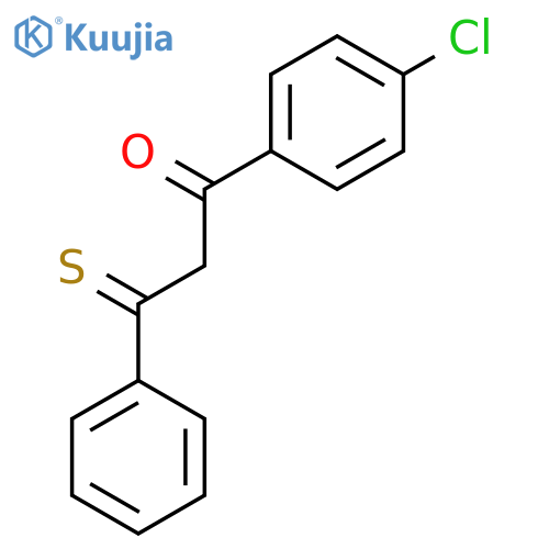 1-PROPANONE, 1-(4-CHLOROPHENYL)-3-PHENYL-3-THIOXO- structure