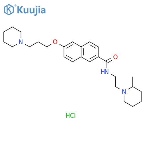 2-Naphthalenecarboxamide,N-[2-(2-methyl-1-piperidinyl)ethyl]-6-[3-(1-piperidinyl)propoxy]-,dihydrochloride structure