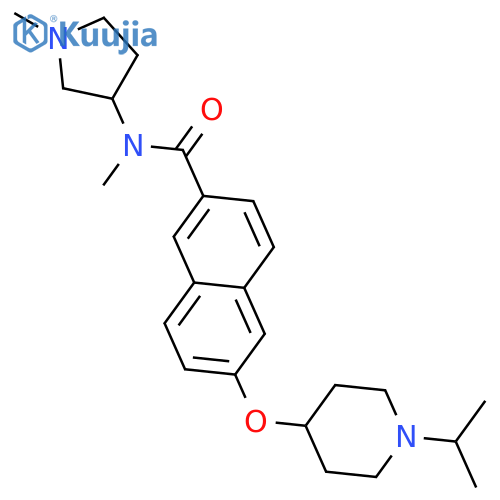 2-Naphthalenecarboxamide,N-methyl-6-[[1-(1-methylethyl)-4-piperidinyl]oxy]-N-(1-methyl-3-pyrrolidinyl)- structure