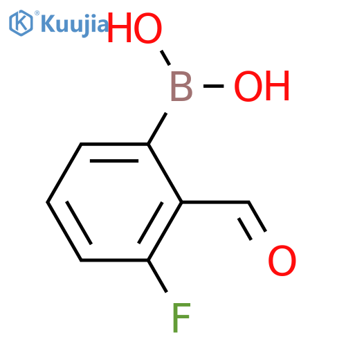 (3-Fluoro-2-formylphenyl)boronic acid structure
